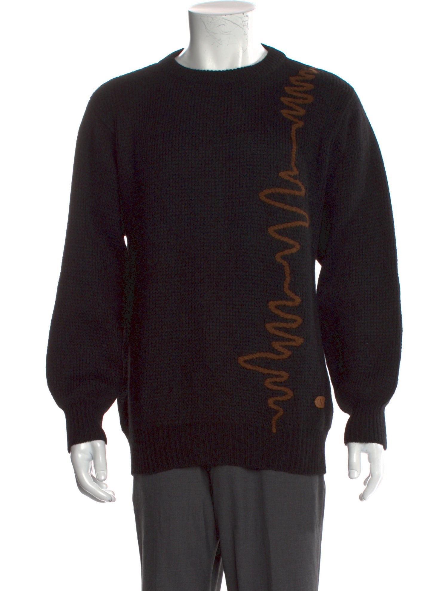 Valentino Rockstud Accents Graphic Print Pullover