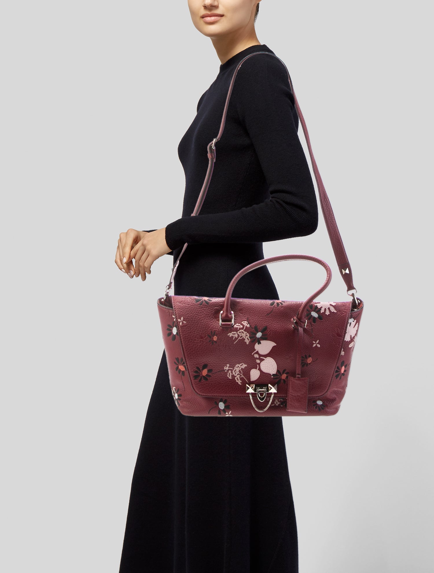 Valentino Rockstud Top Handle Bag