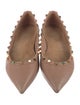 Valentino Rockstud Accents Leather Ballet Flats