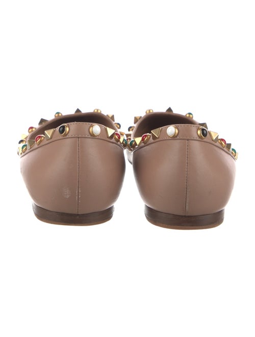 Valentino Rockstud Accents Leather Ballet Flats