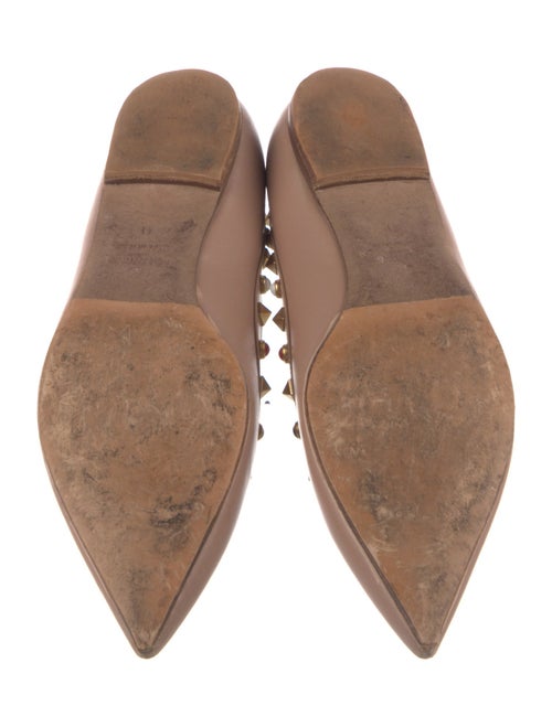 Valentino Rockstud Accents Leather Ballet Flats