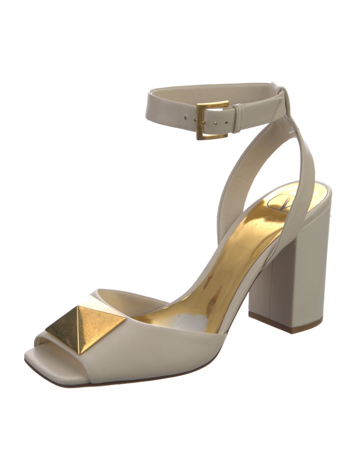 Valentino Rockstud Accents Leather Sandals