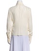 Valentino Silk Long Sleeve Button-Up Top