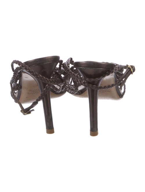 Valentino Leather Braided Accents Gladiator Sandals