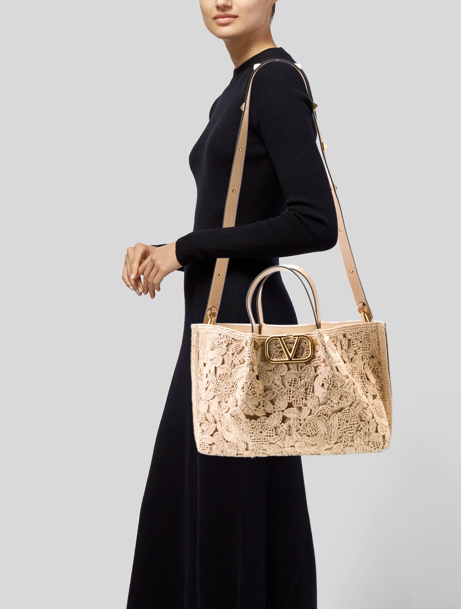 Valentino Raffia Tote