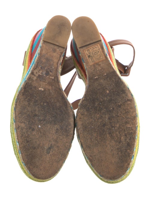 Valentino Leather Striped Espadrilles