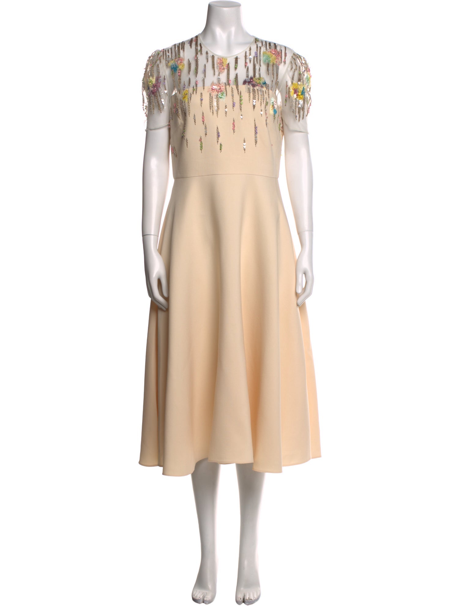 Valentino Virgin Wool Midi Length Dress