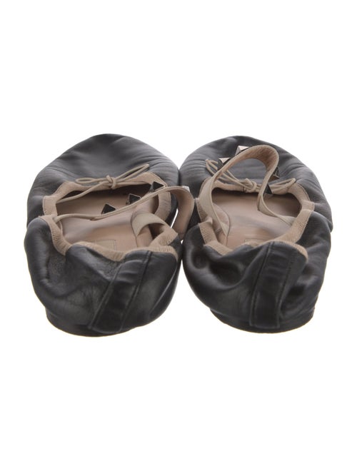 Valentino Rockstud Accents Leather Ballet Flats