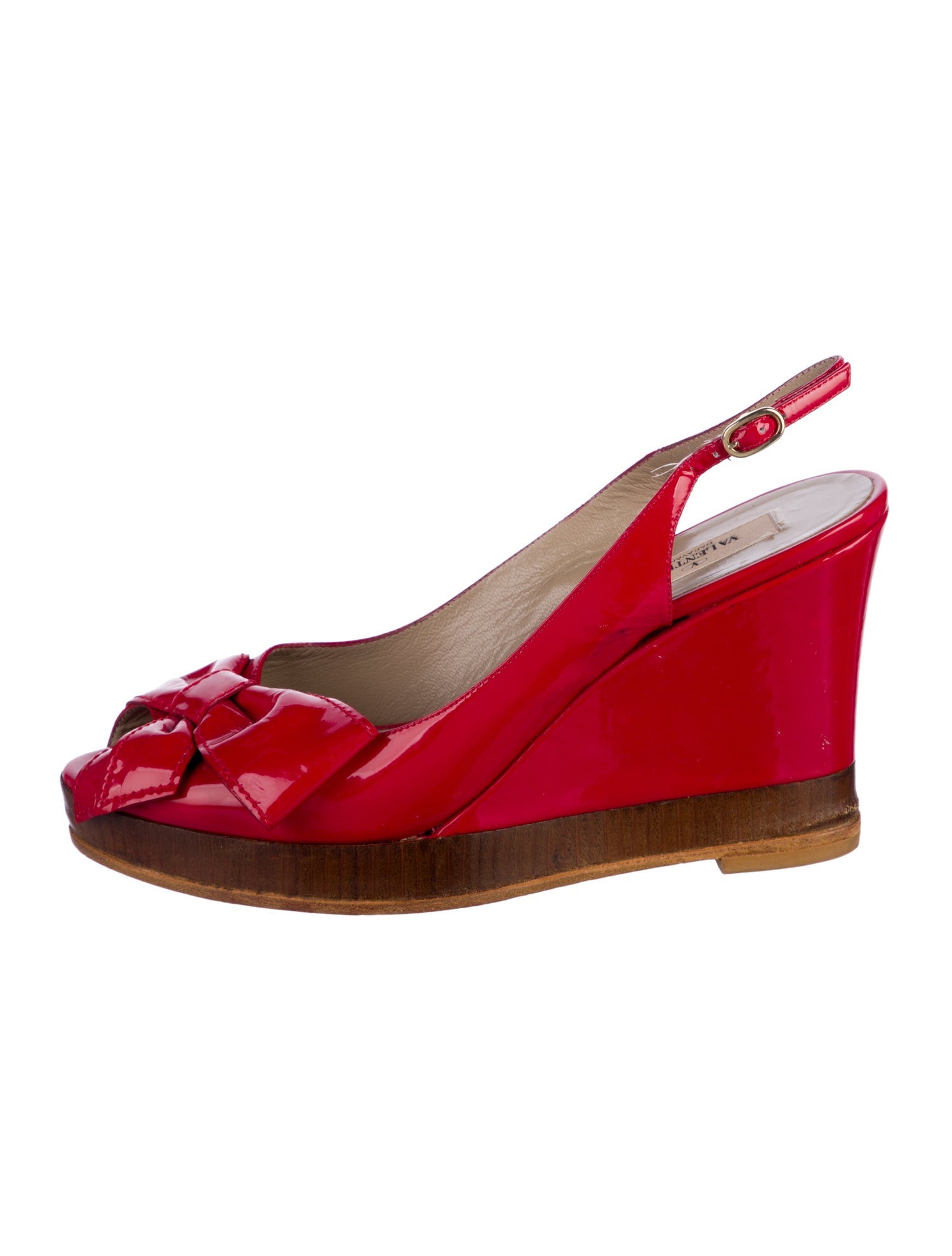 Valentino Patent Leather Slingback Sandals