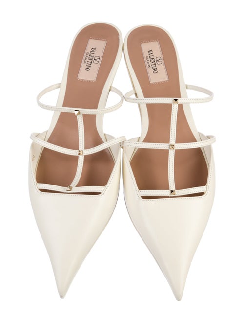 Valentino Rockstud Accents Leather Slides