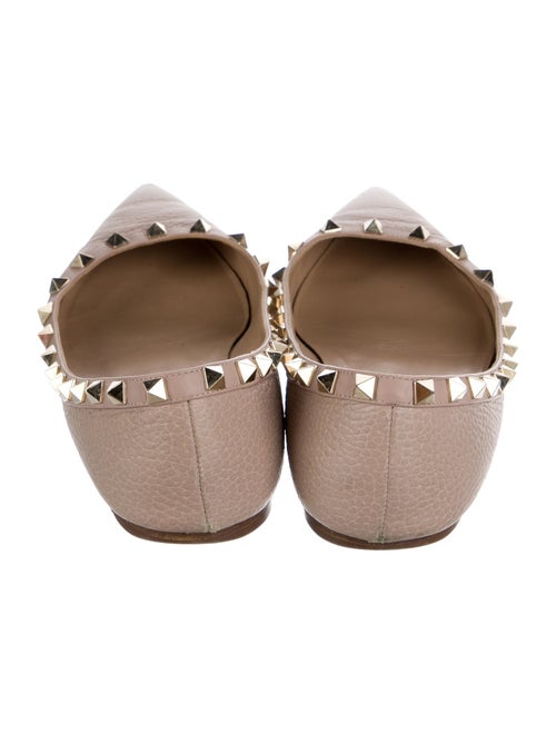 Valentino Rockstud Accents Leather Ballet Flats