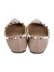Valentino Rockstud Accents Leather Ballet Flats