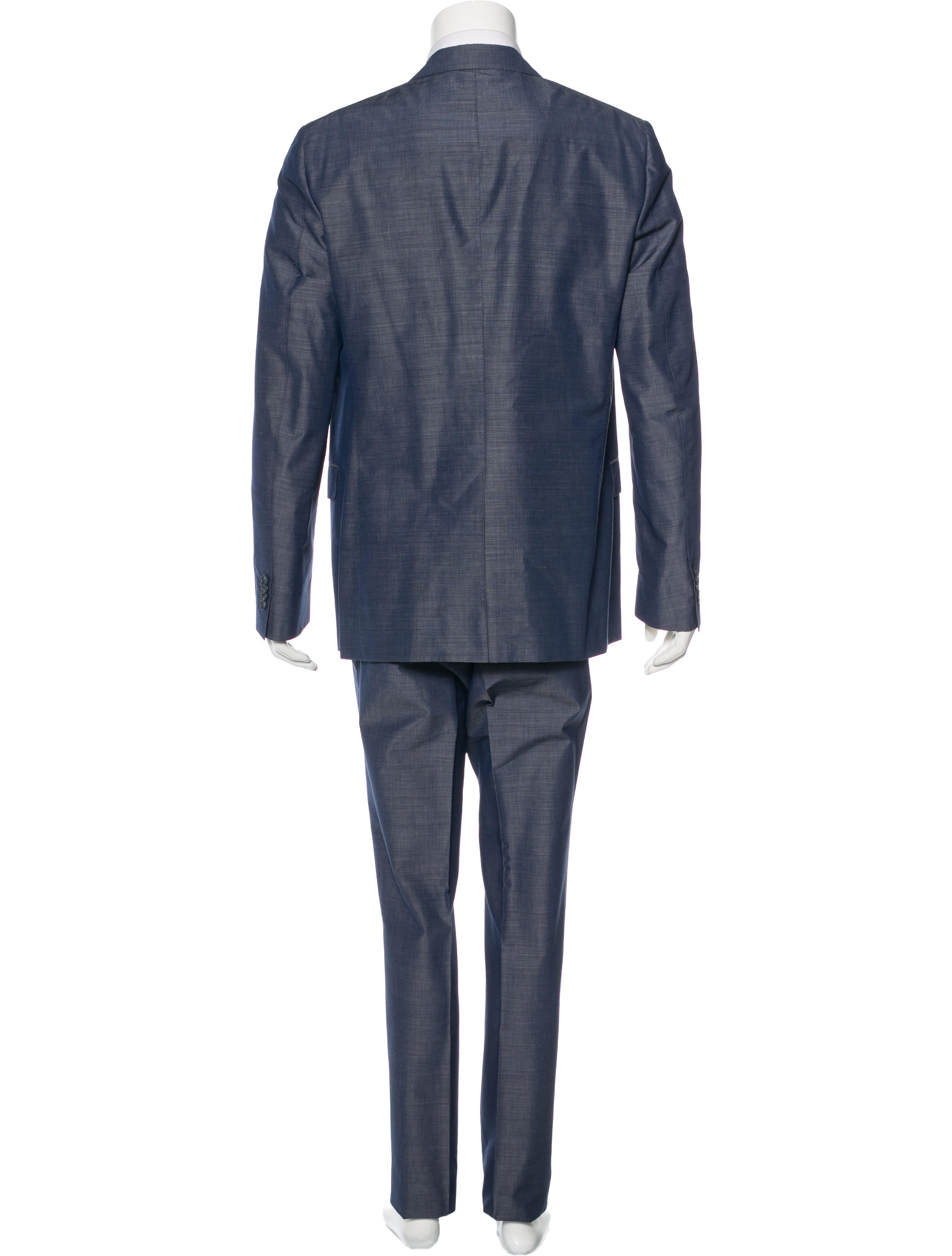 Valentino NotchLapel PickStitch Suit w/ Tags Clothing VAL50349