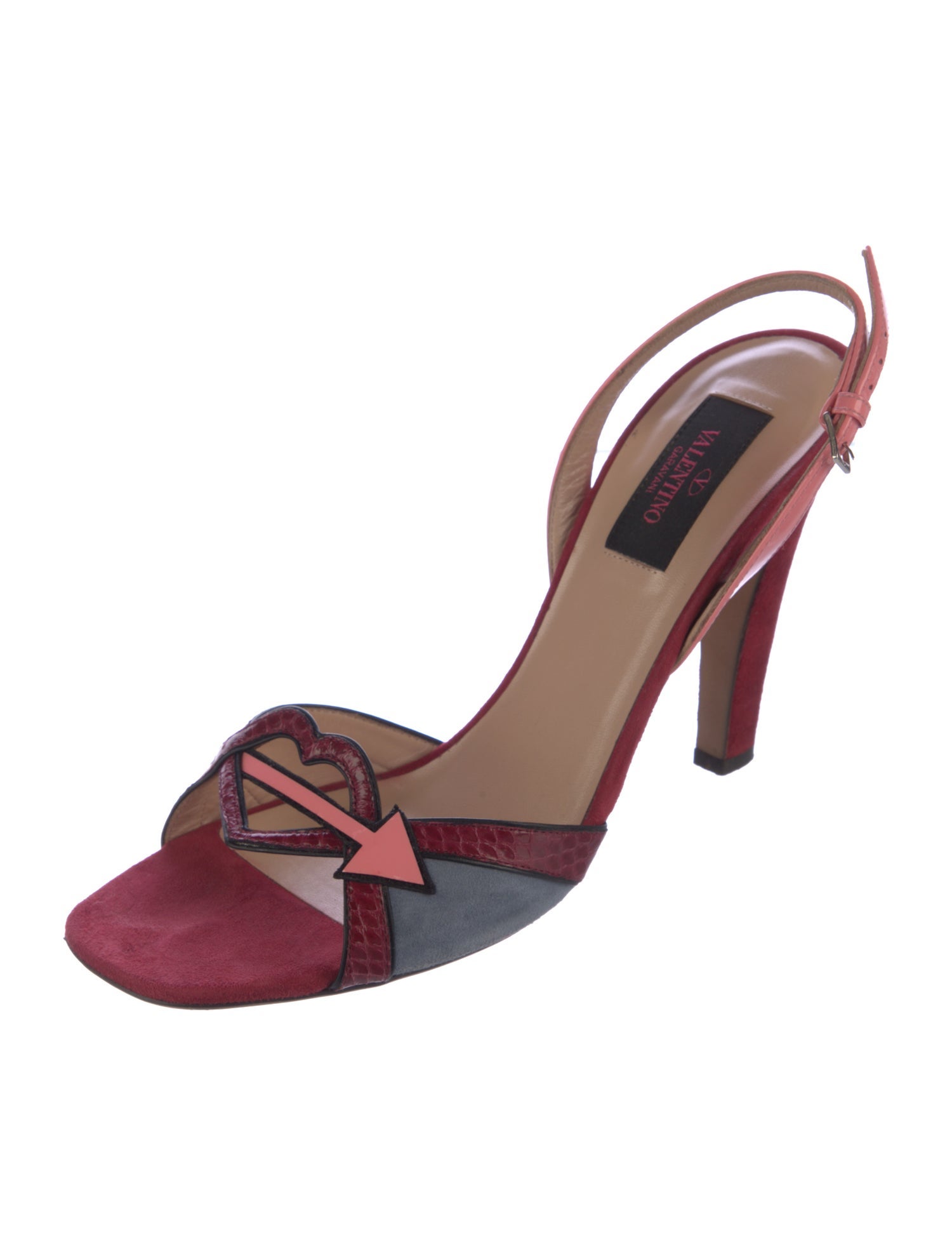 Valentino Suede Slingback Sandals