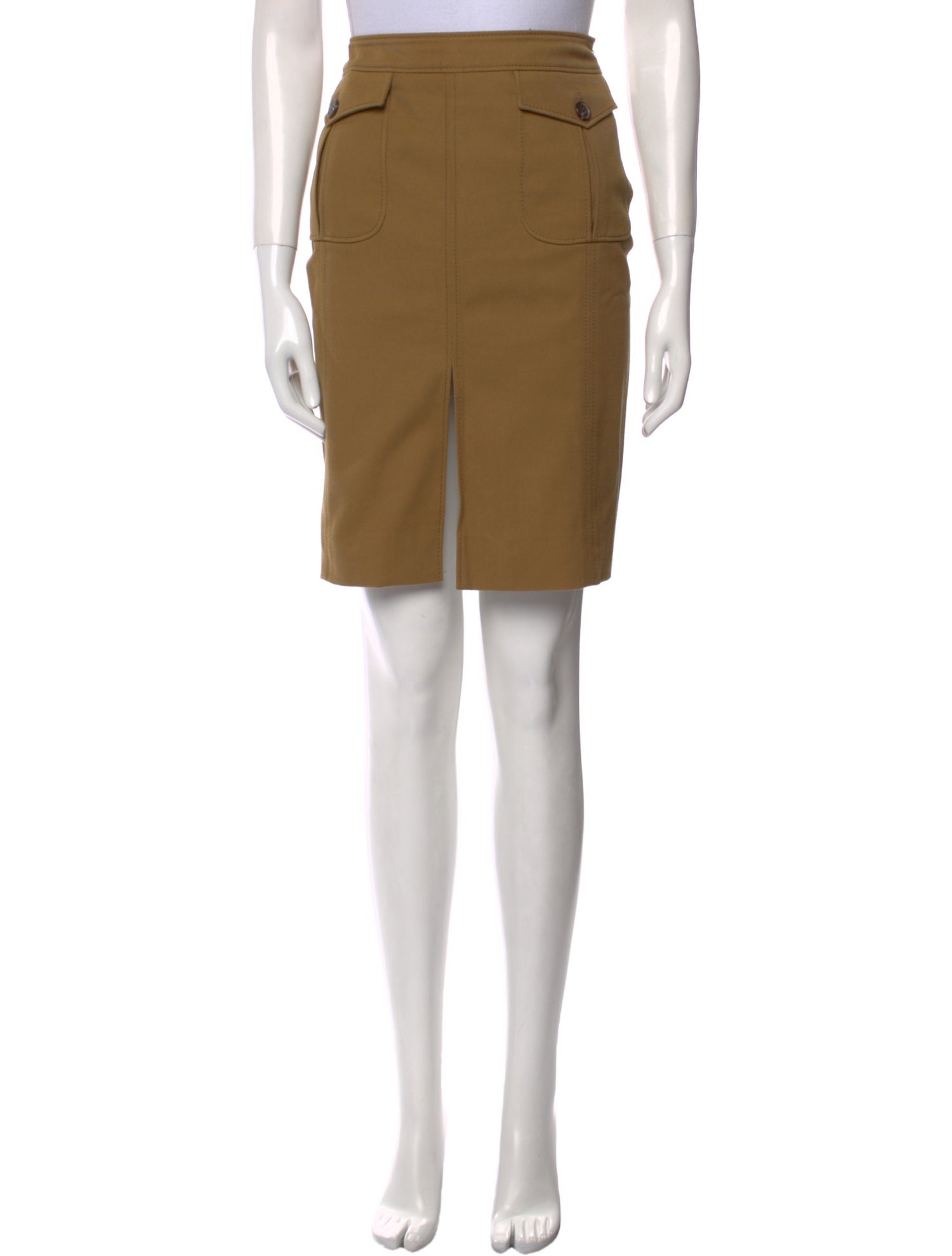 Valentino Pleated Accents Knee-Length Skirt