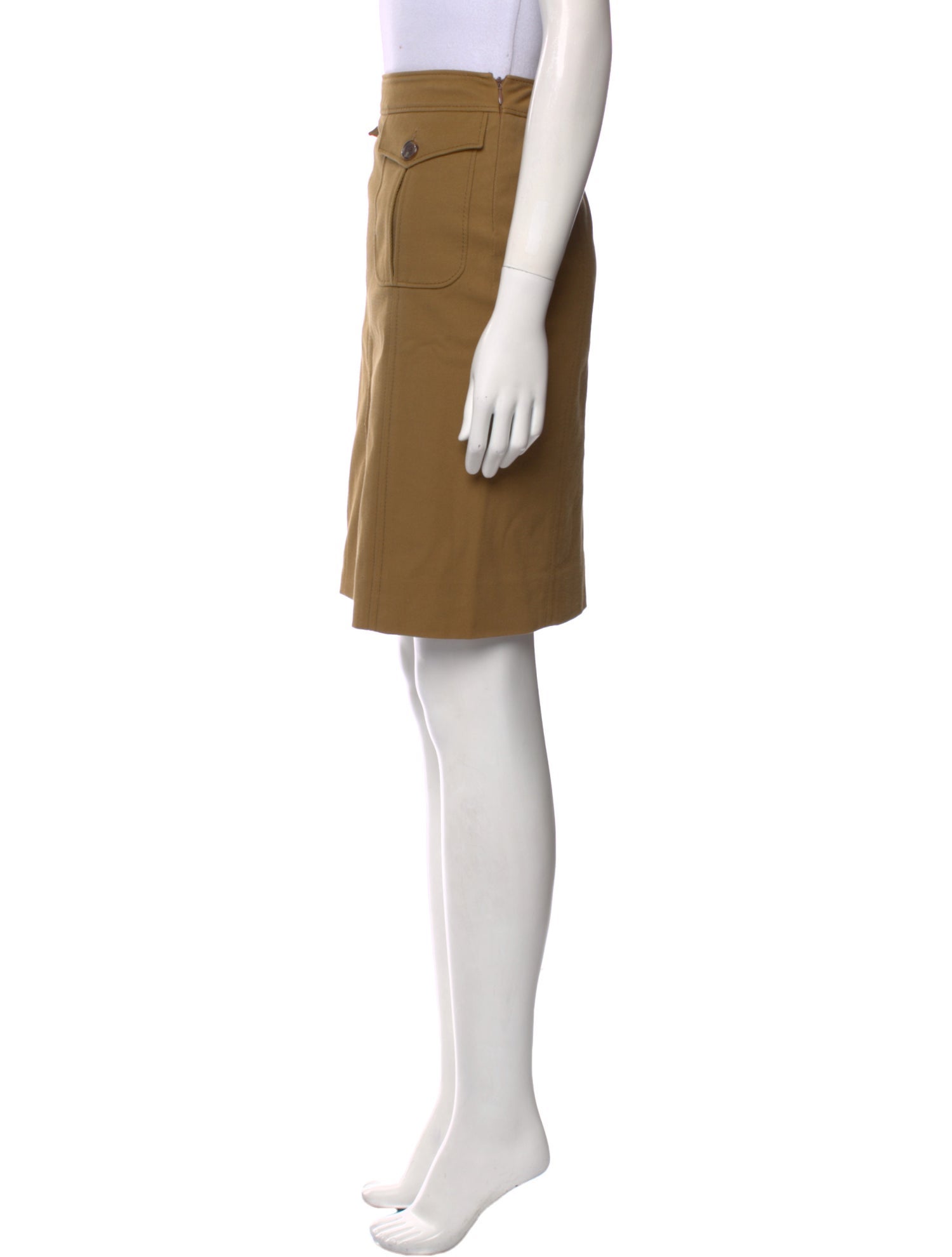 Valentino Pleated Accents Knee-Length Skirt