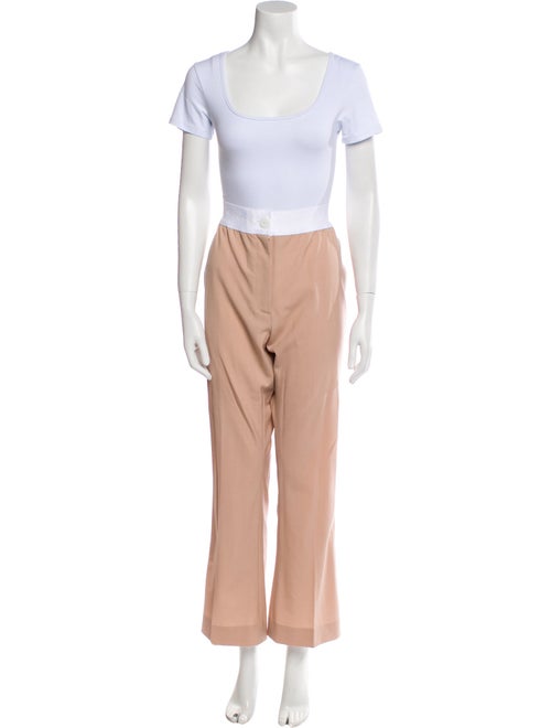 Valentino Virgin Wool Feather Trim Pant Set