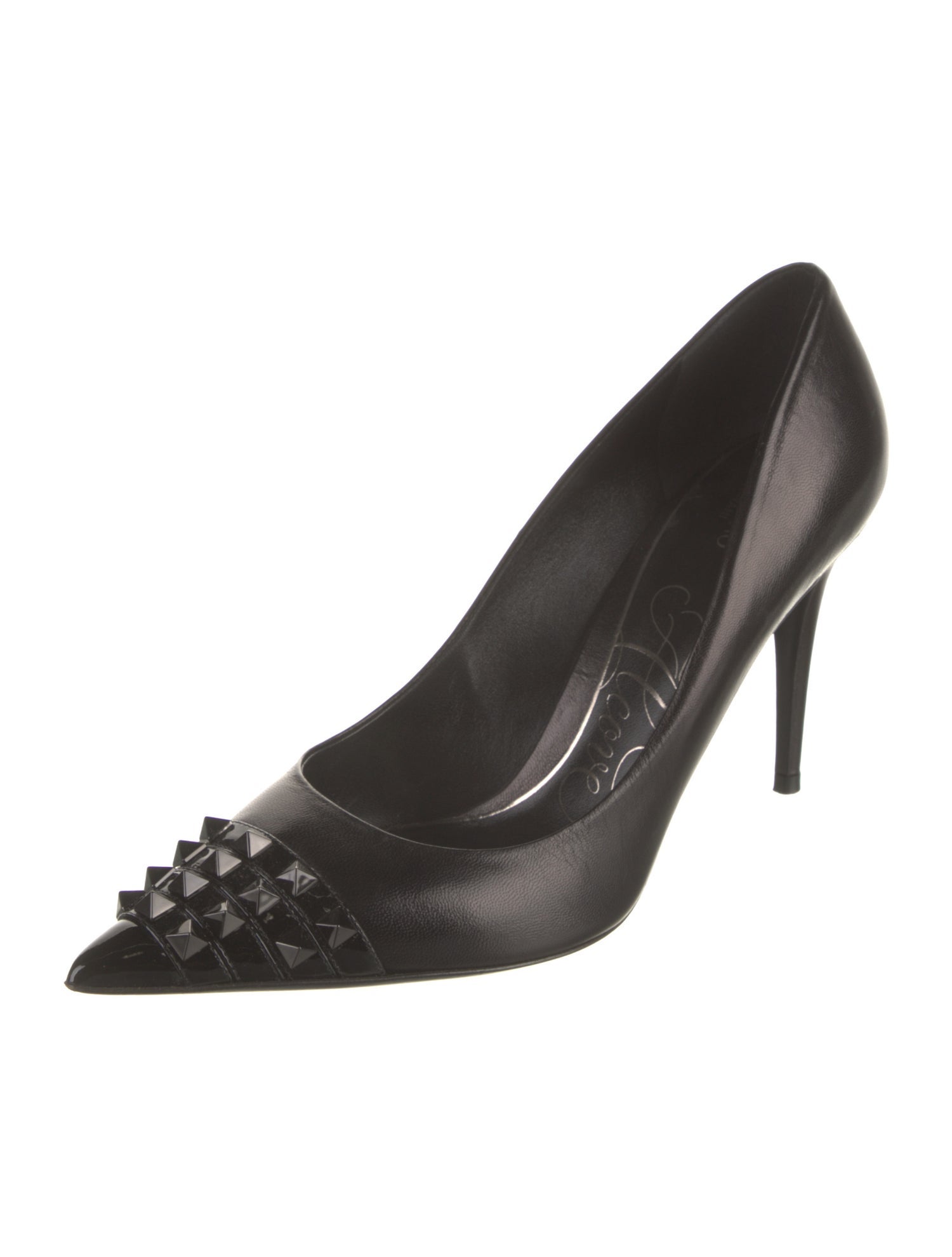Valentino Rockstud Accents Leather Pumps