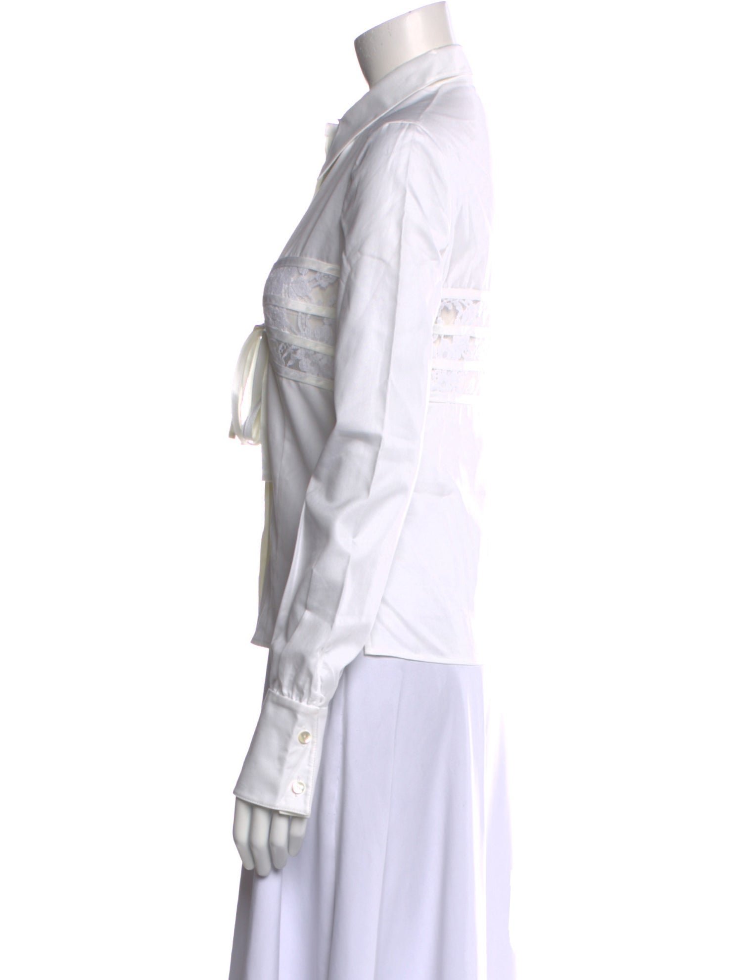 Valentino Long Sleeve Button-Up Top