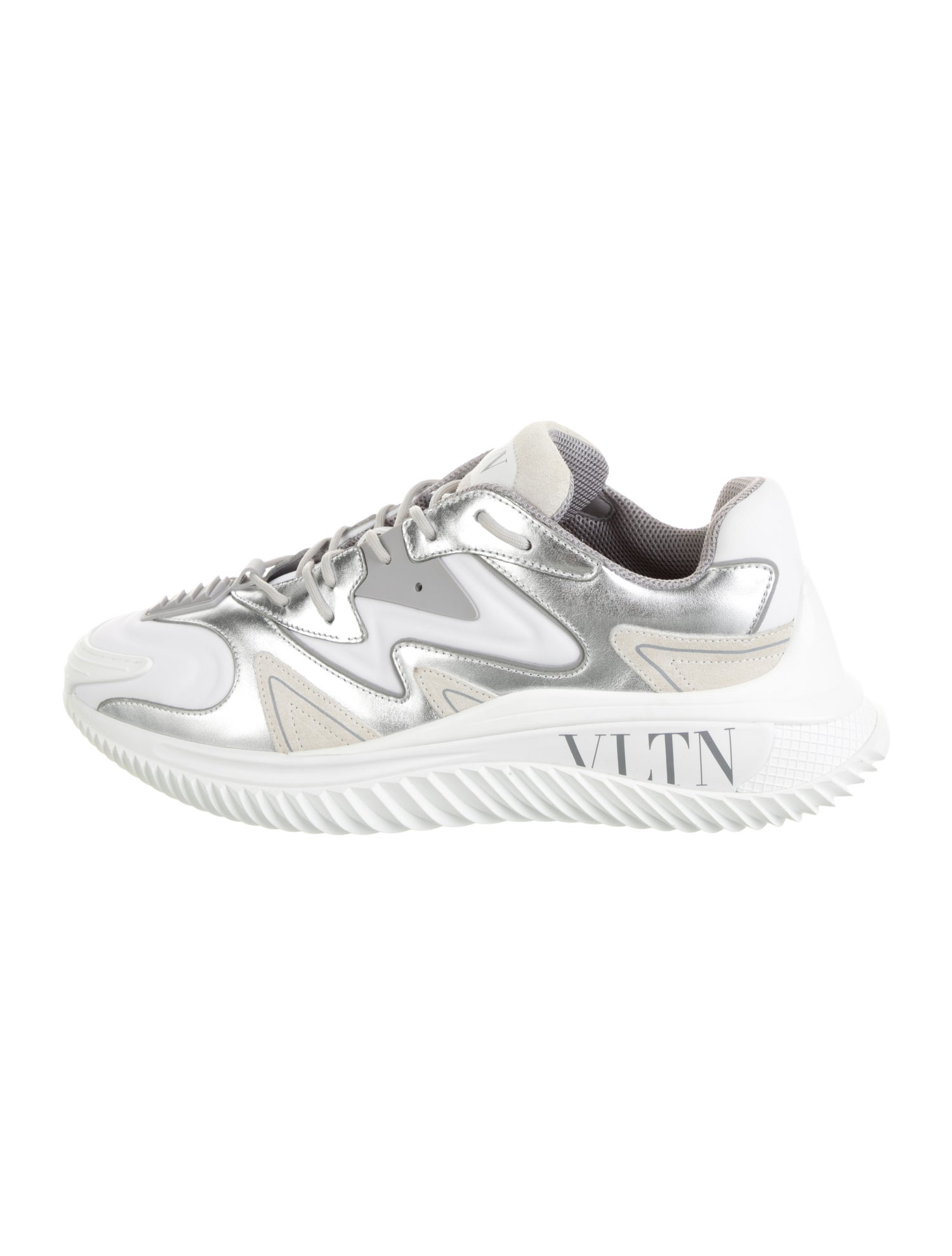 Valentino Leather Printed Sneakers