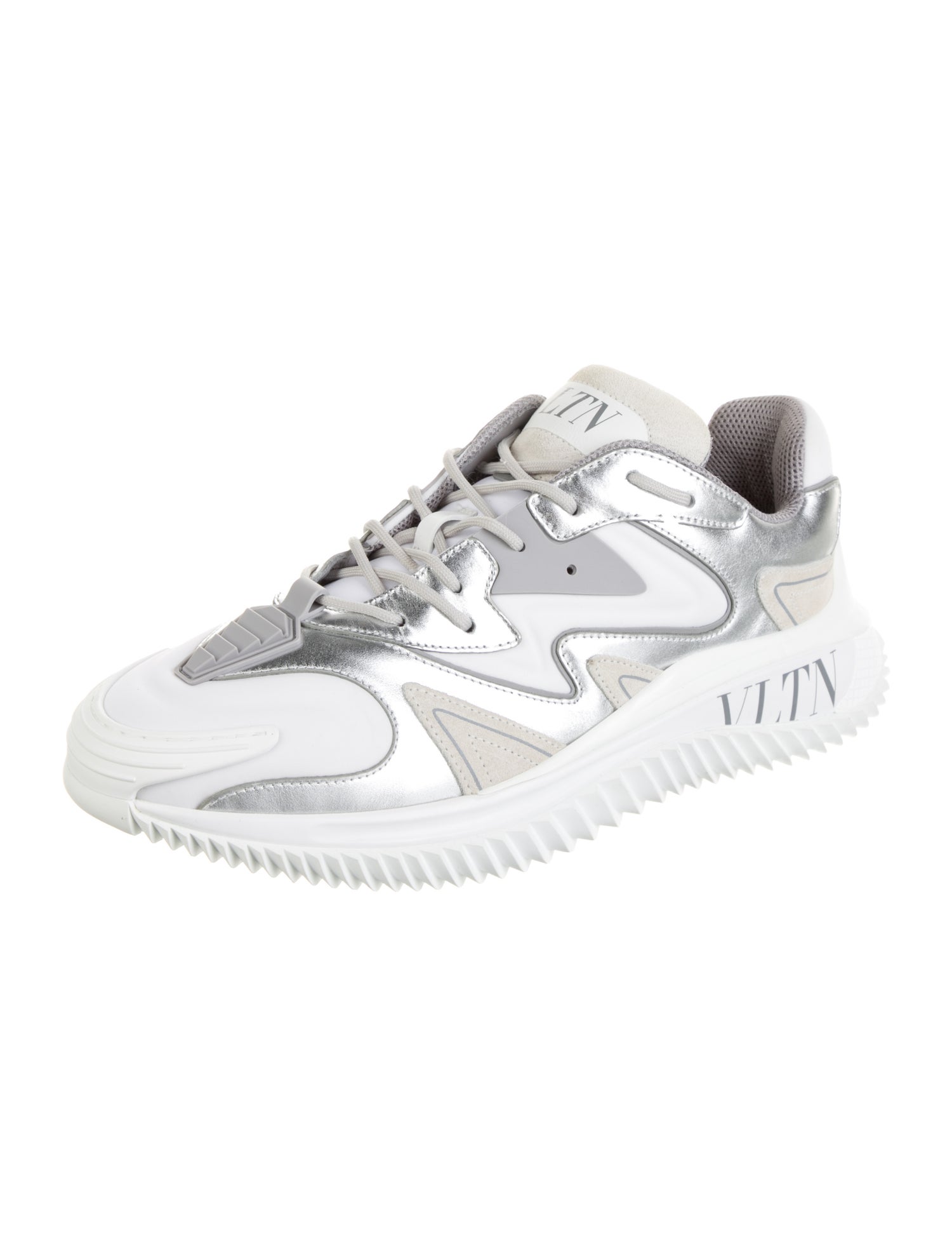 Valentino Leather Printed Sneakers
