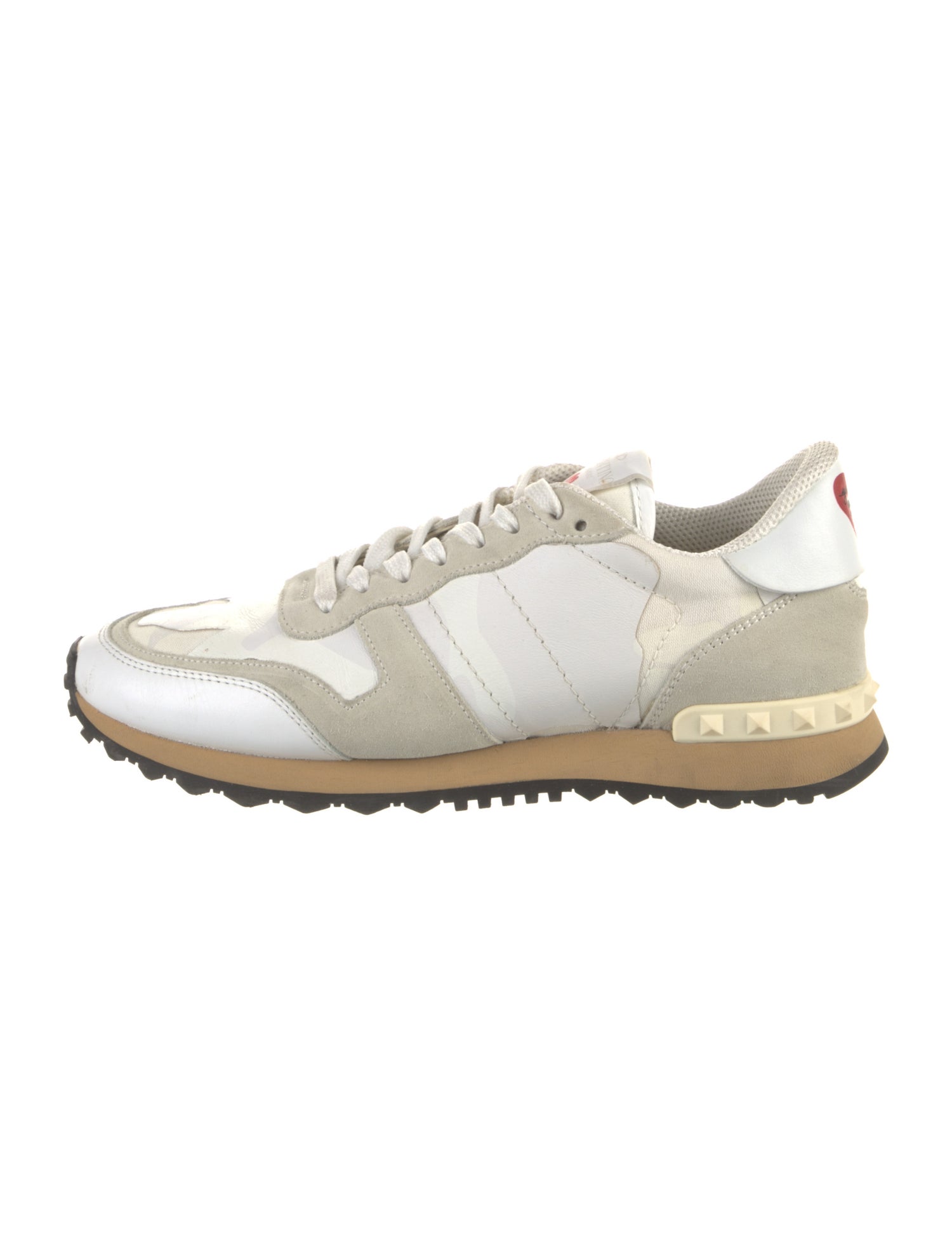 Valentino Rockstud Accents Canvas Sneakers