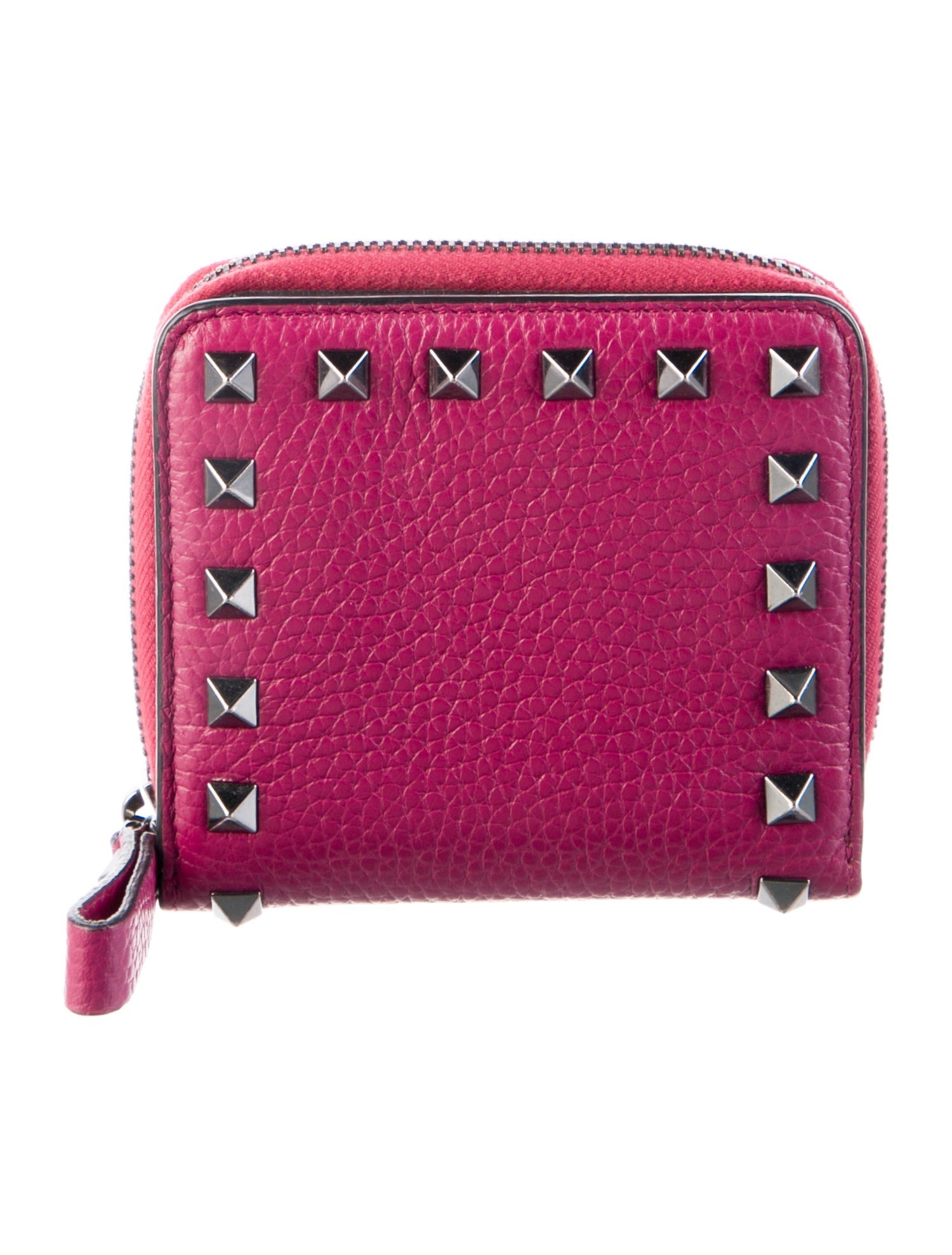 Valentino Rockstud Accents Leather Wallet