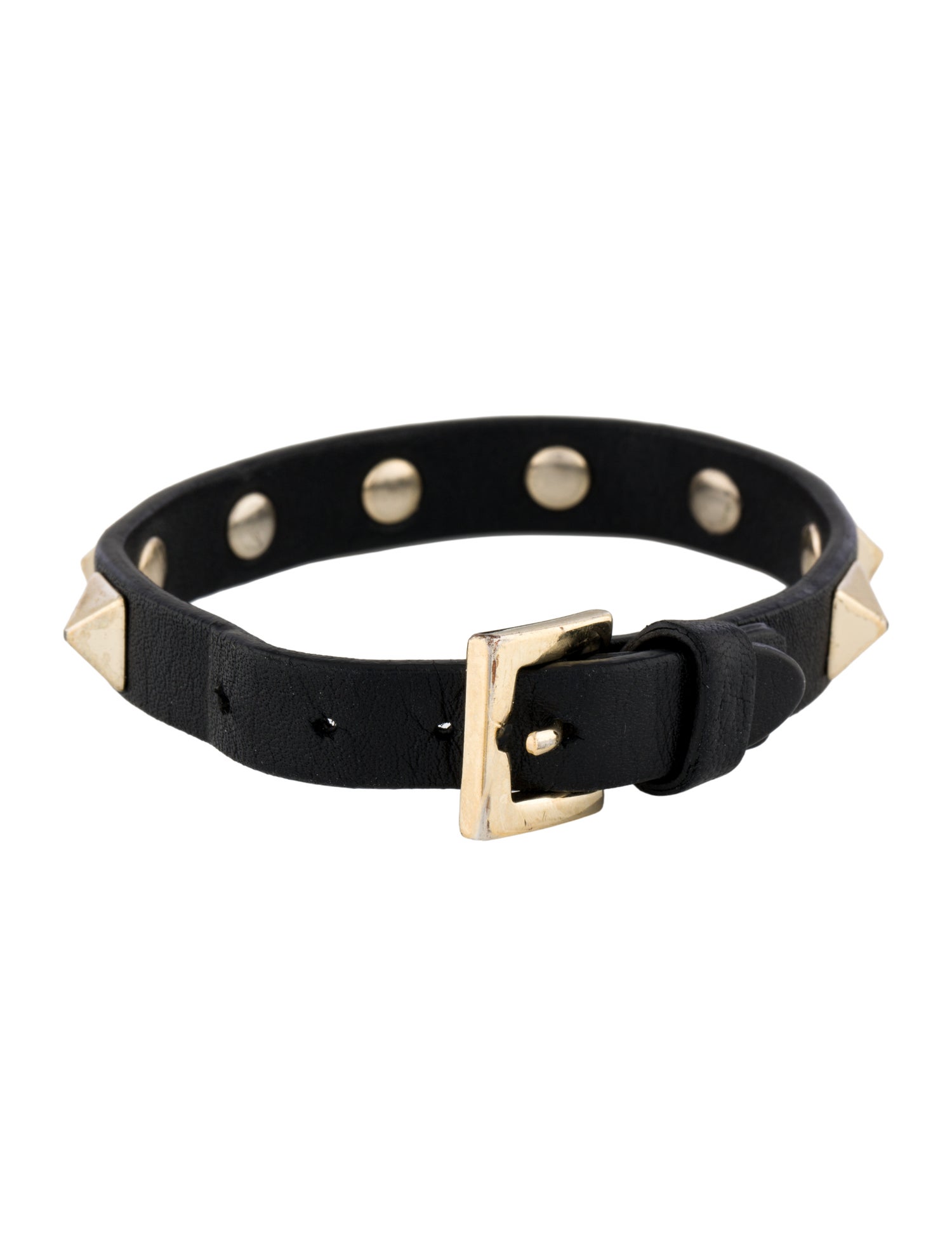 Valentino Leather Rockstud Wrap Bracelet