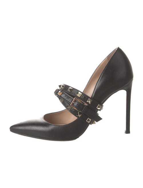 Valentino Rockstud Accents Leather Pumps
