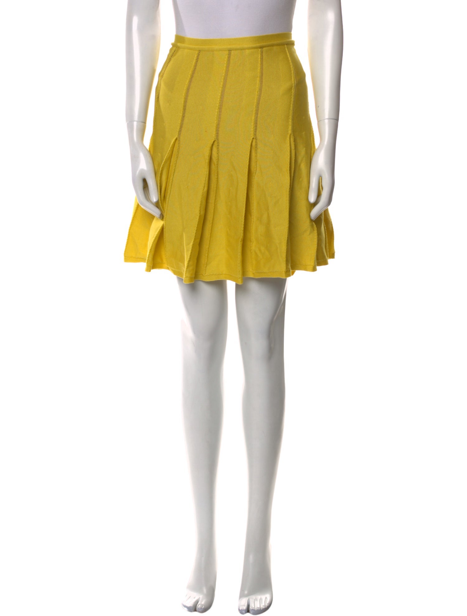 Valentino Pleated Accents Knee-Length Skirt