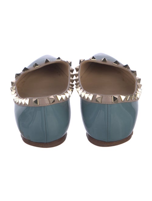 Valentino Rockstud Accents Patent Leather Ballet Flats