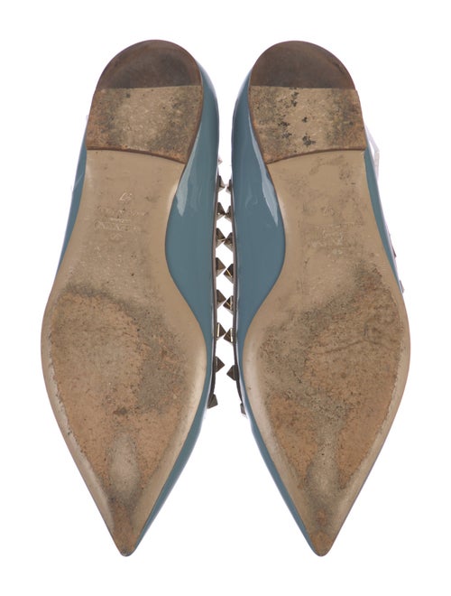 Valentino Rockstud Accents Patent Leather Ballet Flats