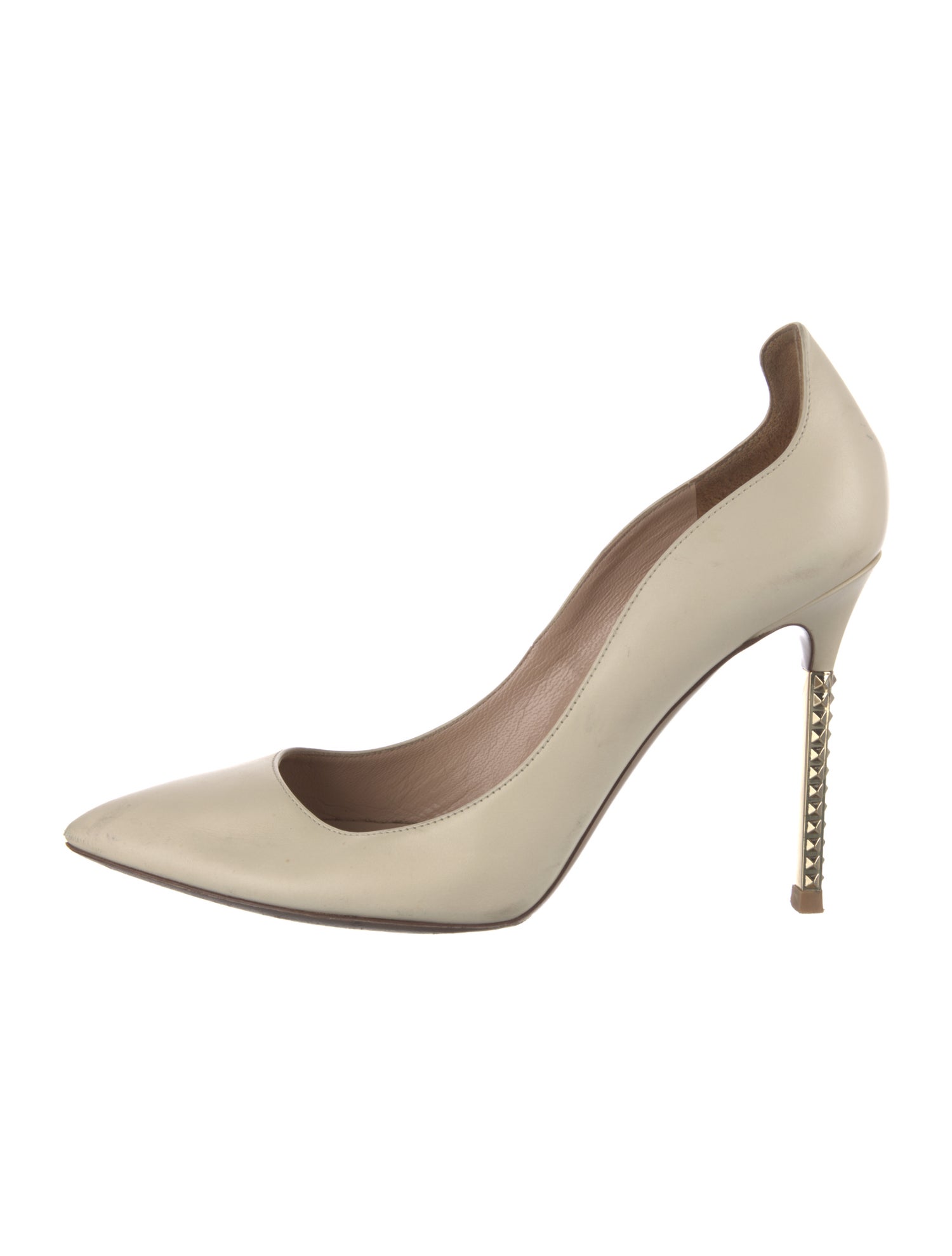 Valentino Rockstud Accents Leather Pumps