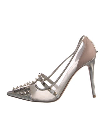 Valentino Rockstud Accents Mesh Pumps