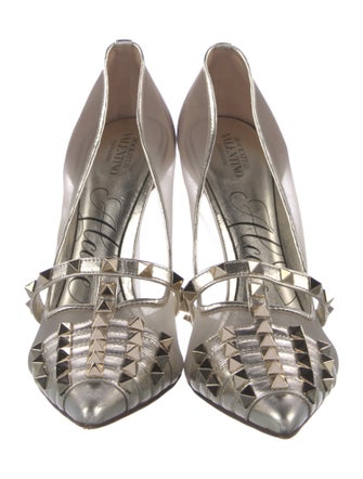 Valentino Rockstud Accents Mesh Pumps