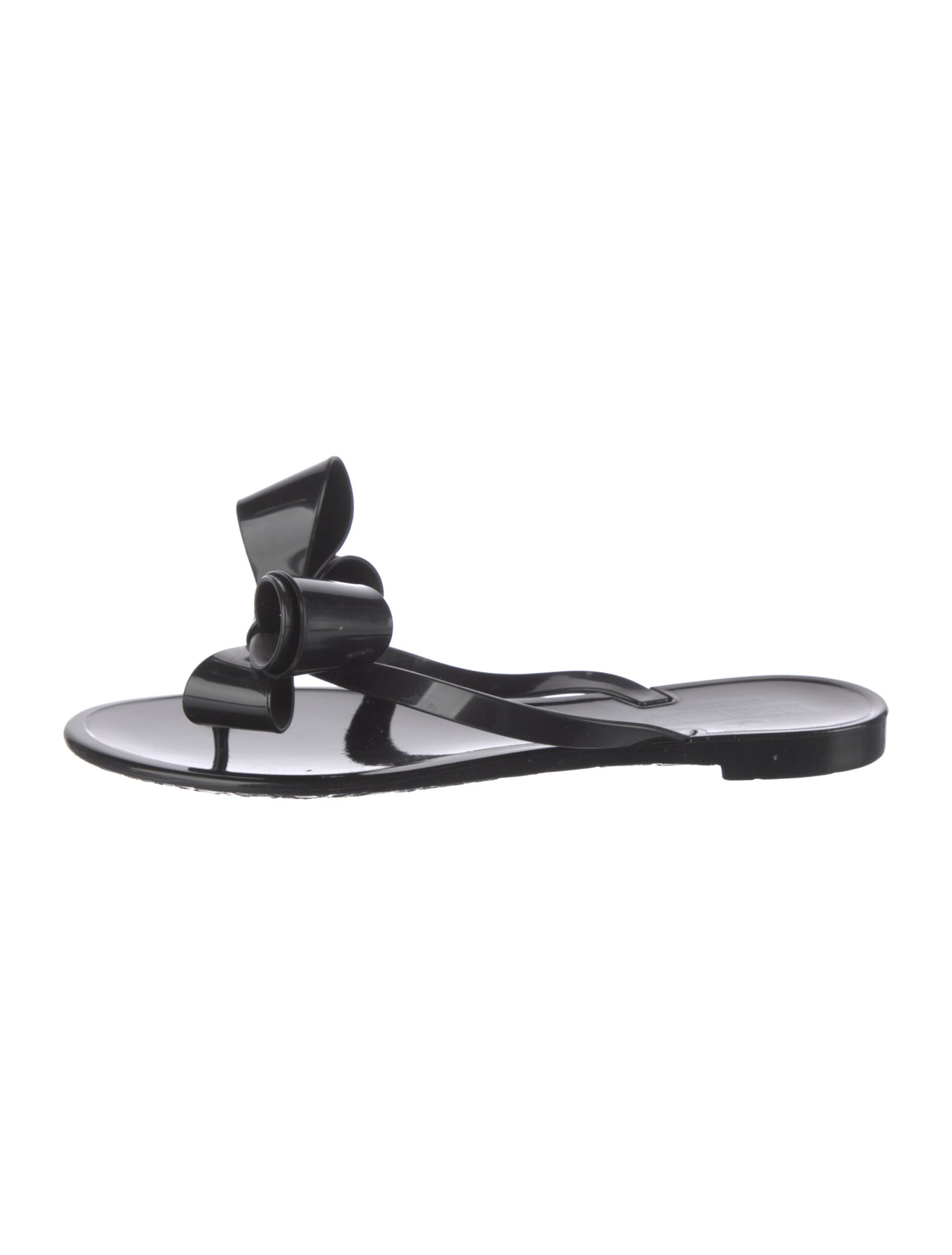 Valentino Rubber Bow Accents Slides