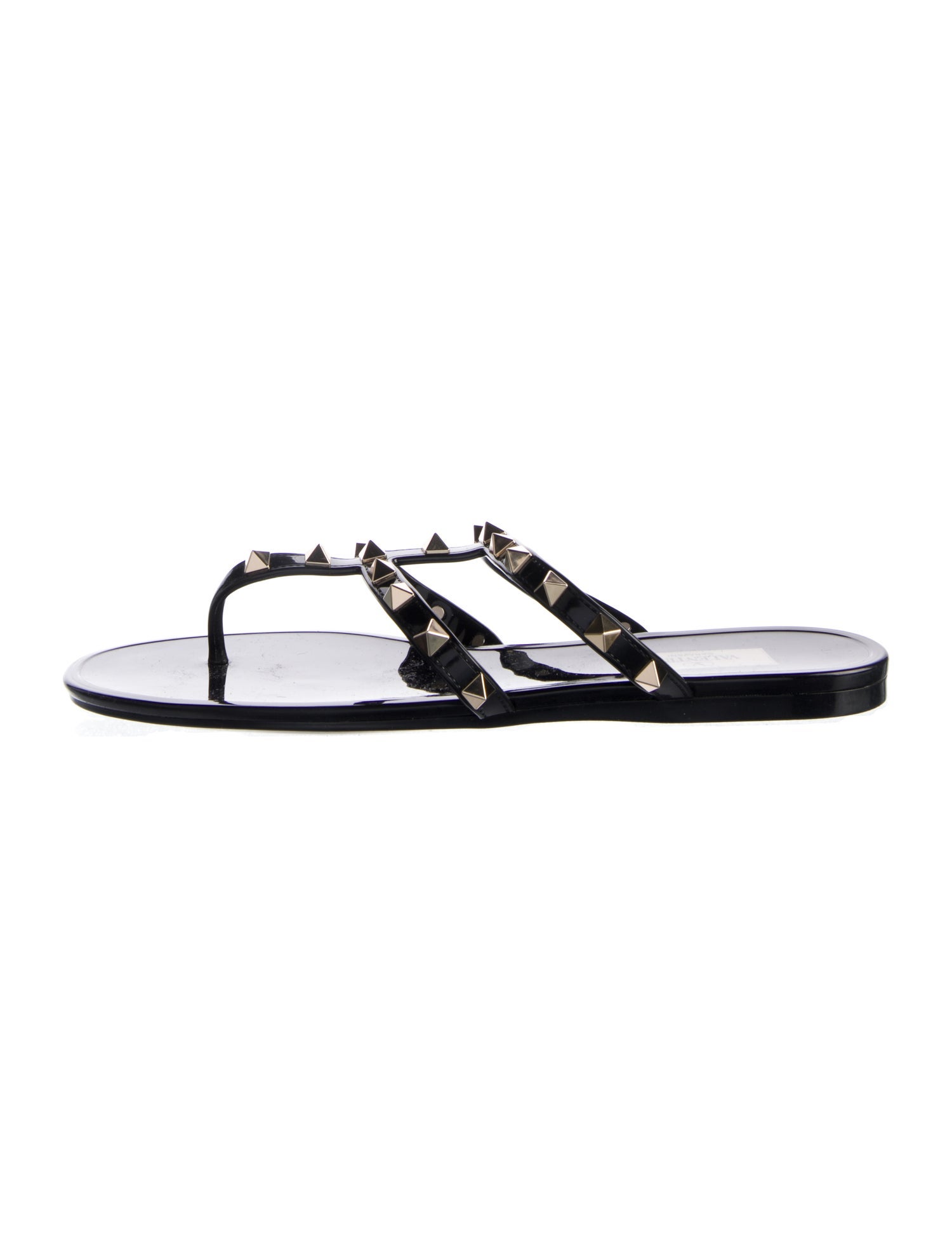 Valentino Rockstud Accents Rubber Slides