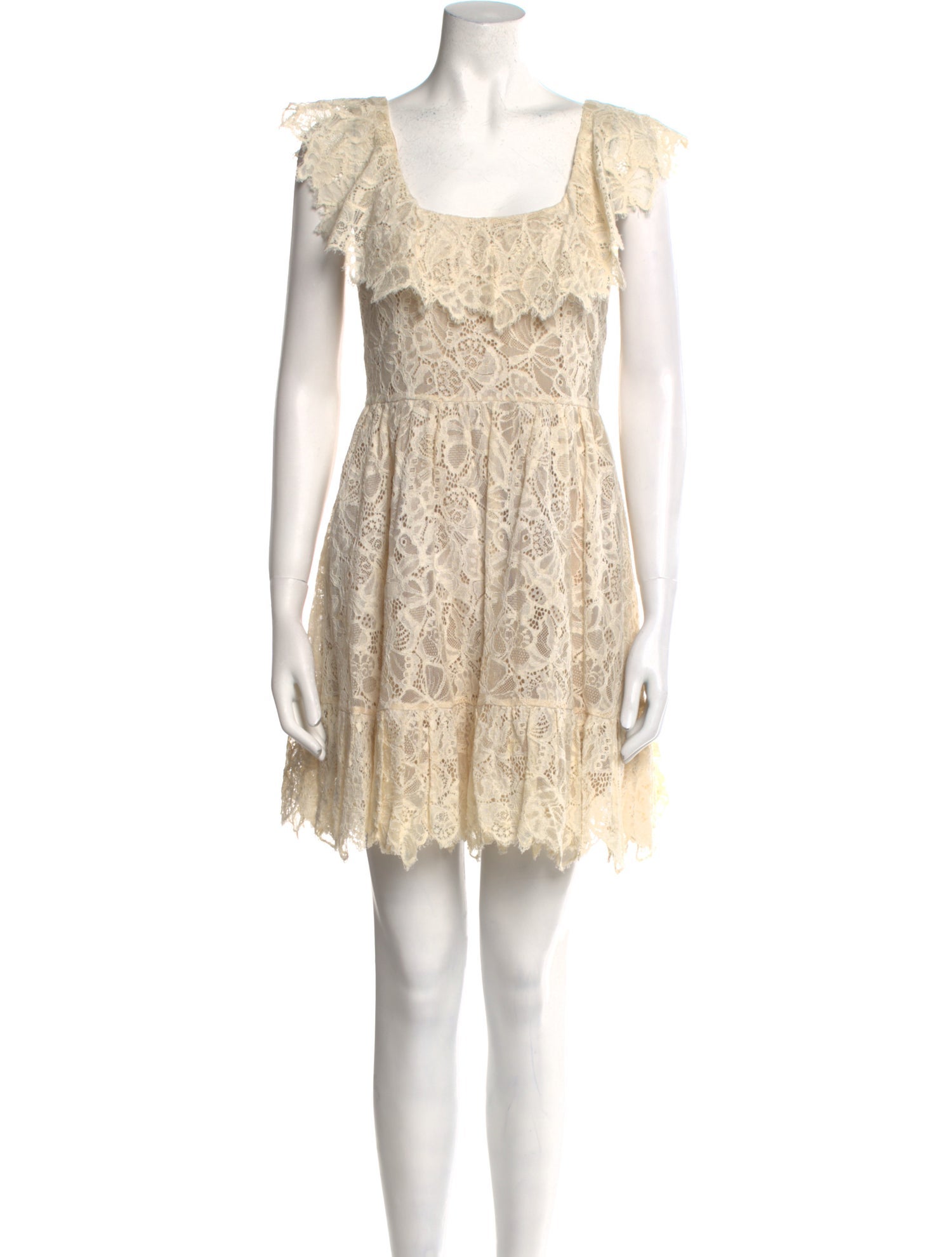 Valentino Lace Pattern Mini Dress