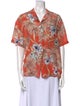 Valentino Silk Printed Button-Up Top