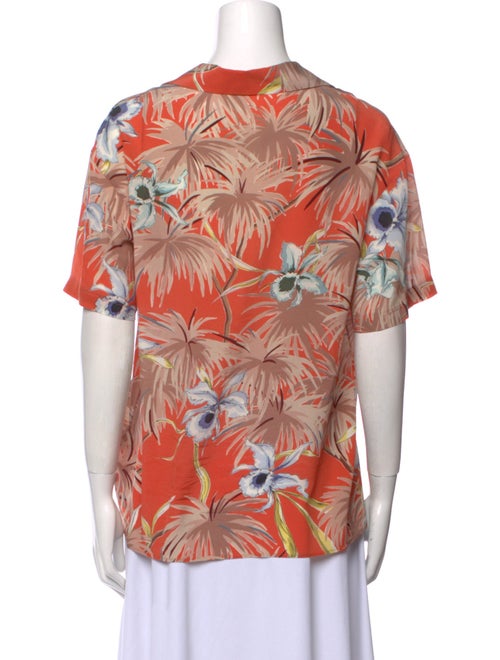 Valentino Silk Printed Button-Up Top