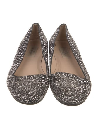 Valentino Suede Patterned Loafers