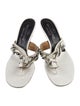 Valentino Chain-Link Accent Leather Slides