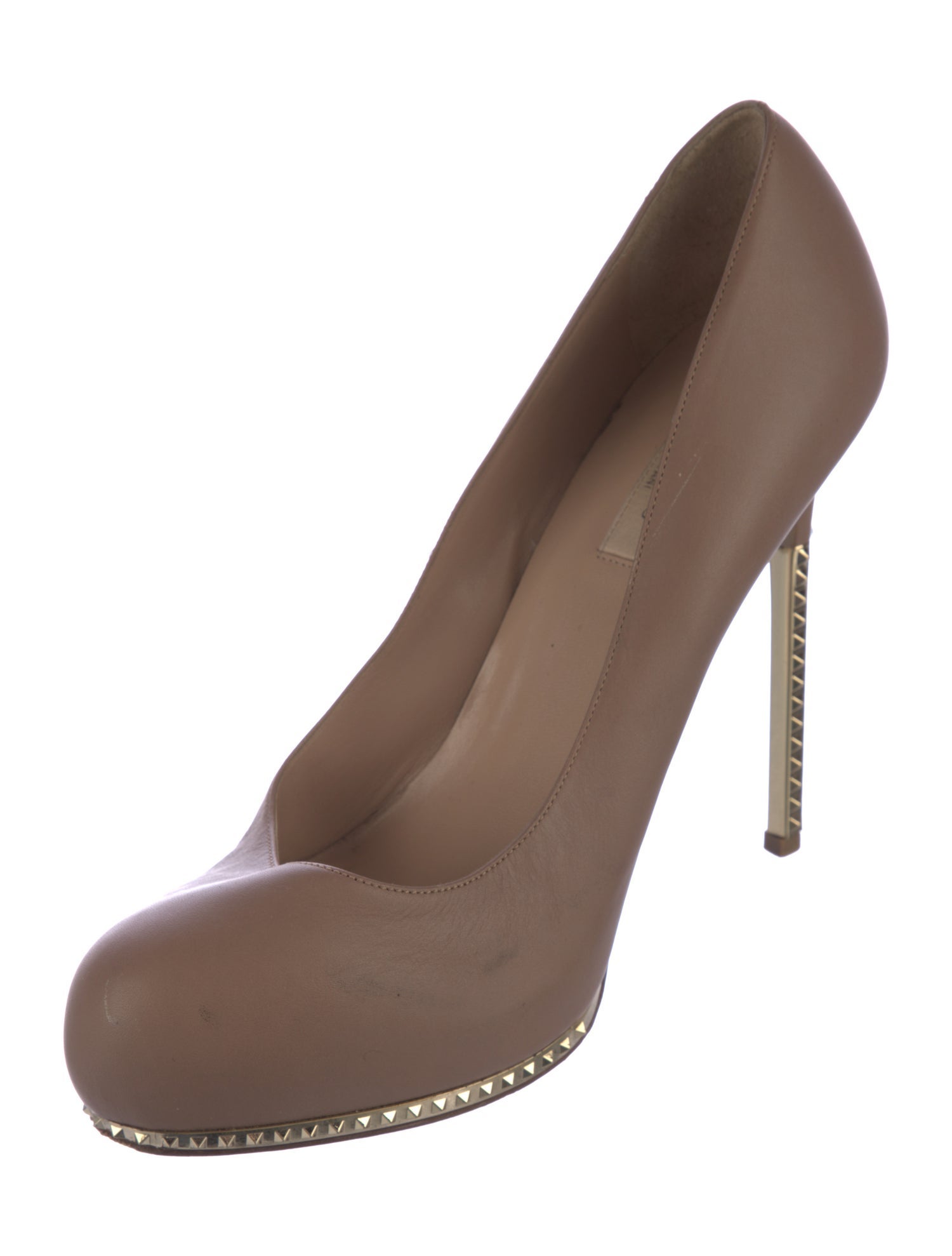 Valentino Rockstud Accents Leather Pumps