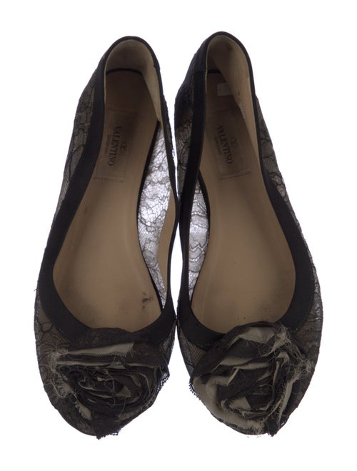 Valentino Lace Lace Pattern Ballet Flats