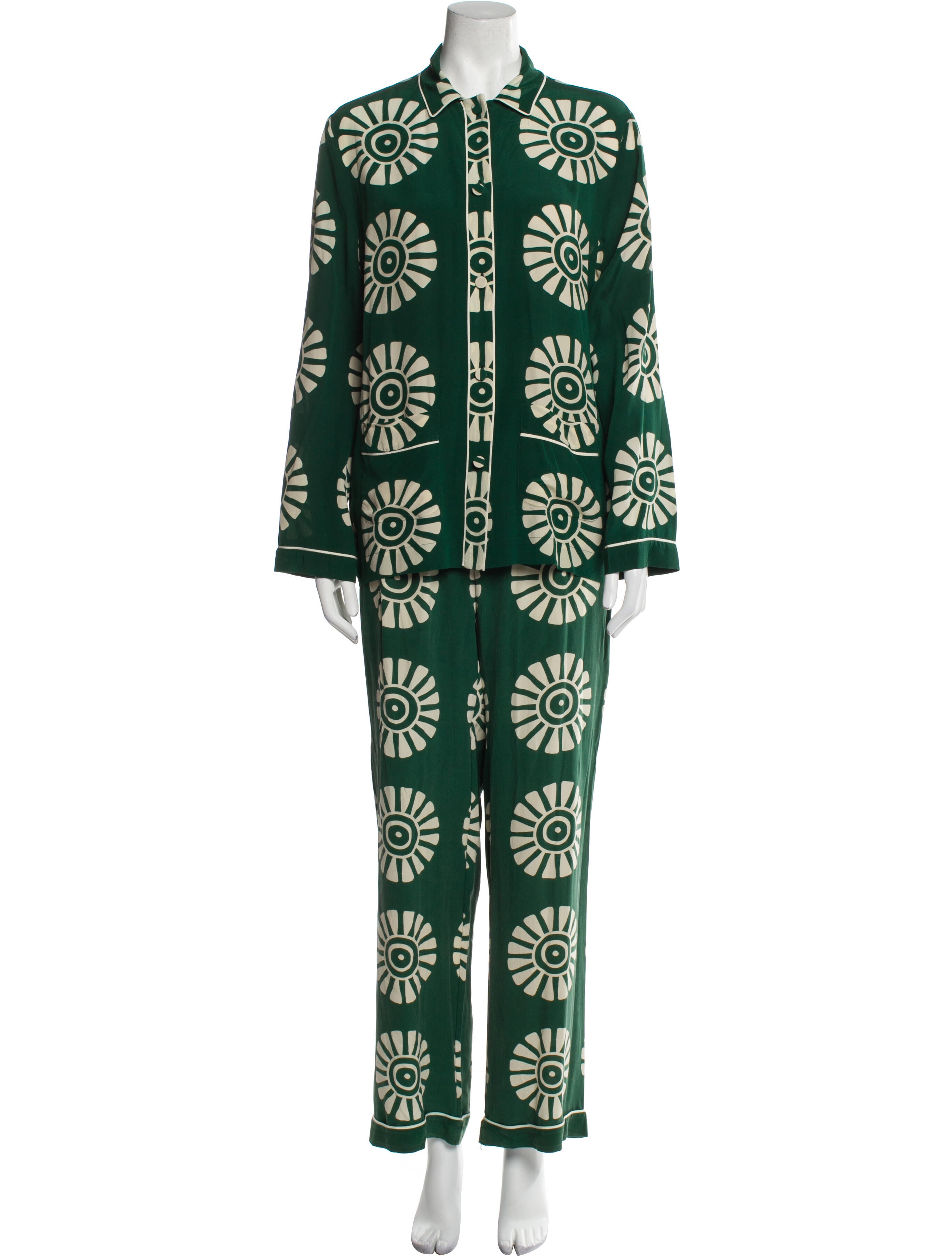 Valentino Silk Printed Pant Set w/ Tags