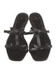 Valentino Leather Bow Accents Slides