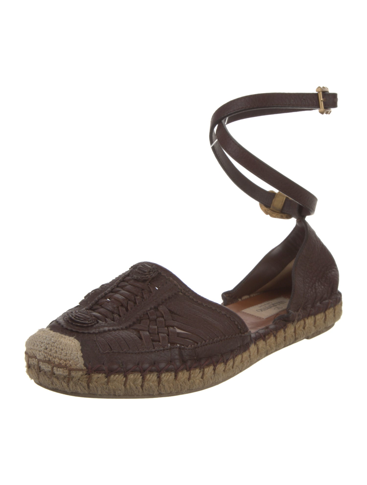 Valentino Leather Espadrilles