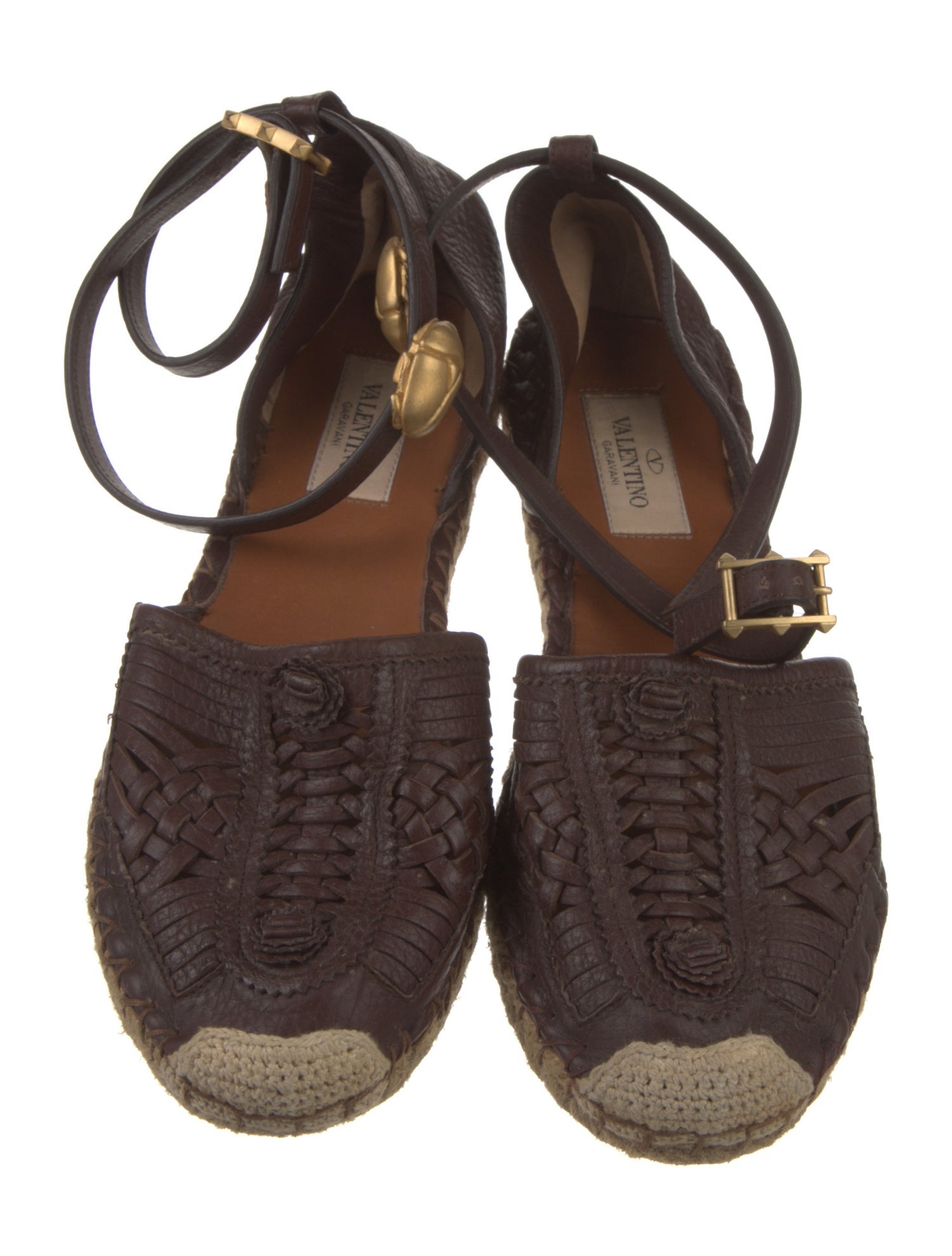 Valentino Leather Espadrilles