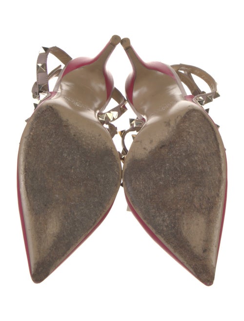 Valentino Rockstud Accents Leather T-Strap Pumps