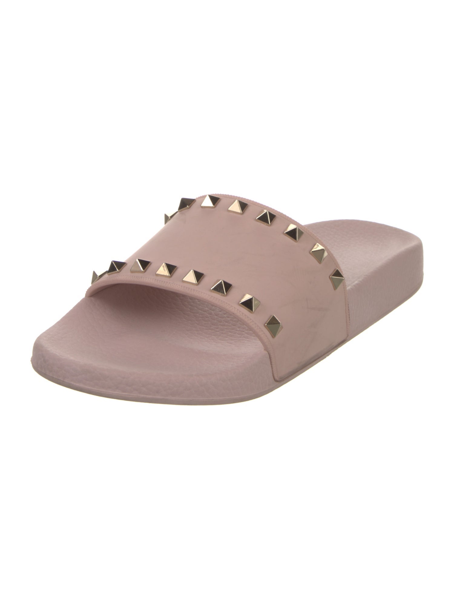 Valentino Rockstud Accents Rubber Slides